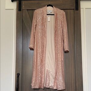 Anthropologie Sequin Longline Cardigan